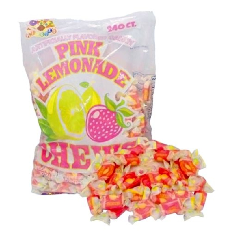 Albert’s Pink Lemonade Chews Candy – 240 Piece Bag