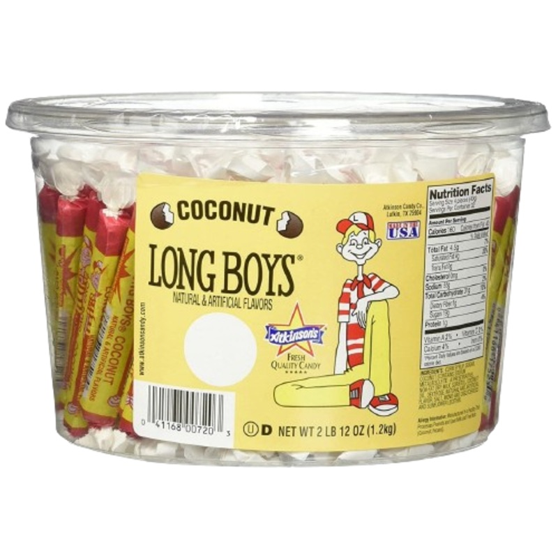 Atkinson’s Coconut Long Boys 130 pc. Tub
