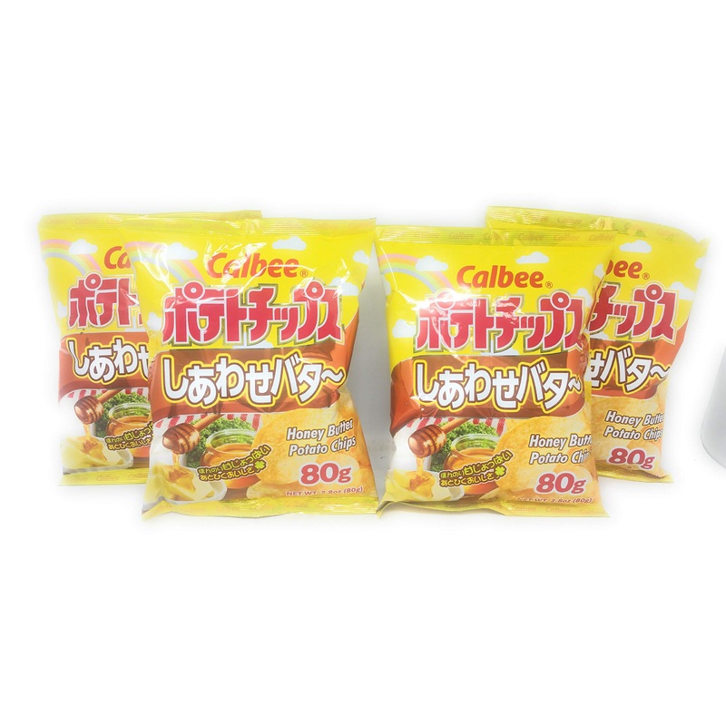 Calbee Honey Butter Potato Chips 80G, 4 Pack