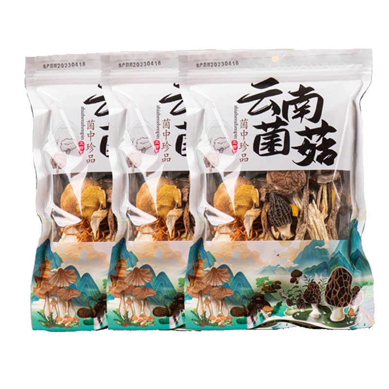 Colorful Mushroom Soup Bag 100G/Bag Tiktok, The Same Type Of Yunnan Specialty Mushroom Soup Package, Dried Edible Mushroom