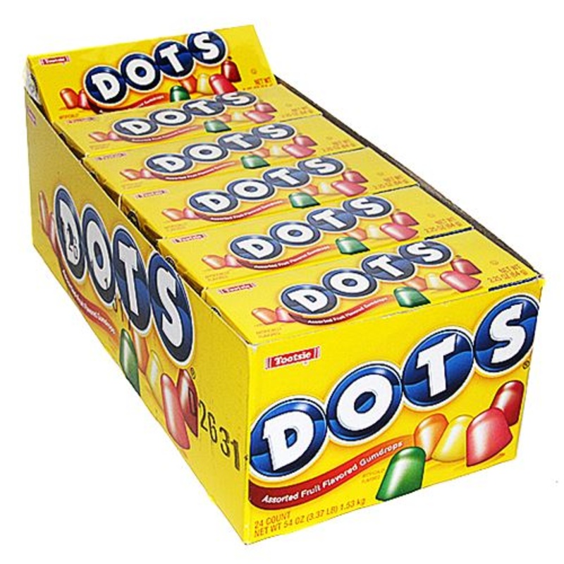 DOTS Assorted Fruit Flavored Gumdrops – 2.25-oz. Box