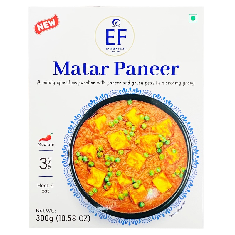 Eastern Feast – Ready To Eat Vegetarian Meals, 10.58 Oz (Pack Of 10, Matar Paneer)