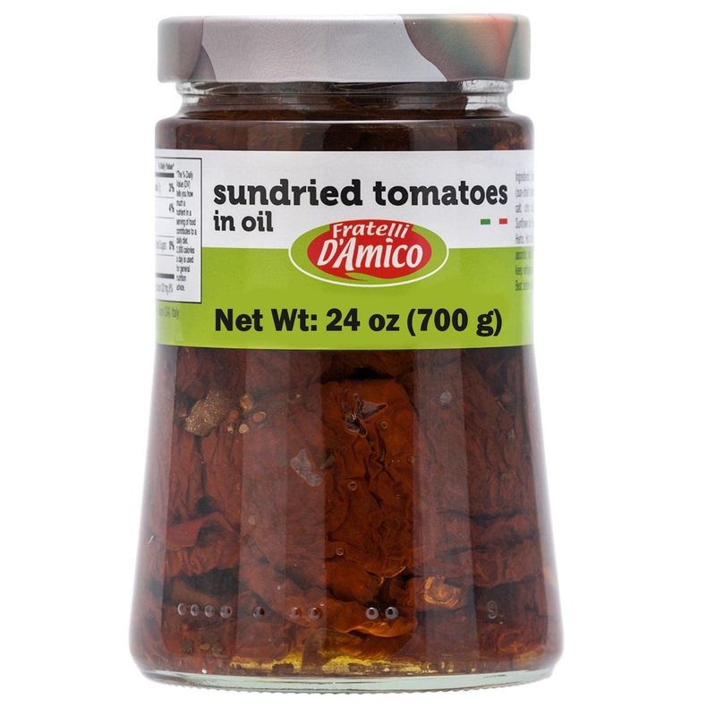 Fratelli D’Amico – Sundried Tomatoes In Oil, Dried Tomatoes, Family Size, Club Pack, 24.7Oz (700G), Non-Gmo