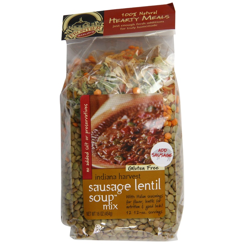 Frontier Soups Hearty Meals Indiana Harvest Sausage Lentil Soup, 16-Ounce Bags (Pack Of 4)