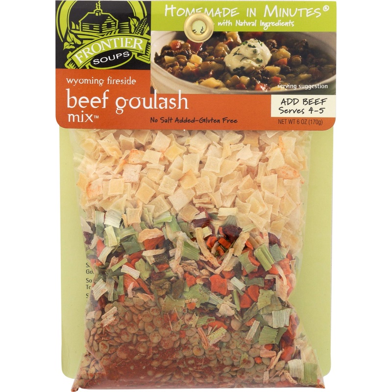 Frontier Soups Wyoming Fireside Beef Goulash Mix 6Oz – Beef Goulash Soup Mix With Pepper, Lentils, Potatoes And Carrots – Instan