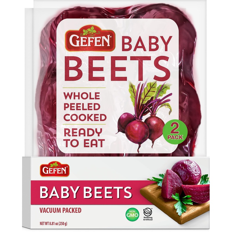 Gefen Red Baby Beets, 8.8 Oz (2 Pack) | Whole, Peeled And Cooked | Ready To Eat | Salad Ready