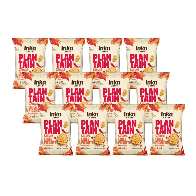 Inka Crops Chile Picante Plantain Chips (Pack Of 12)