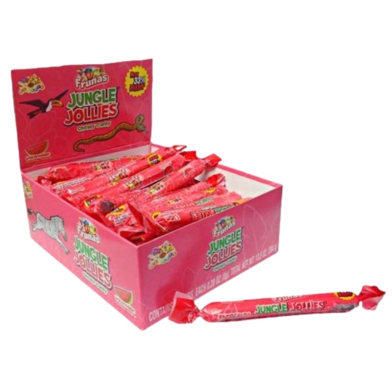 Jungle Jollies Watermelon Chewy Candy – 48 Piece Box