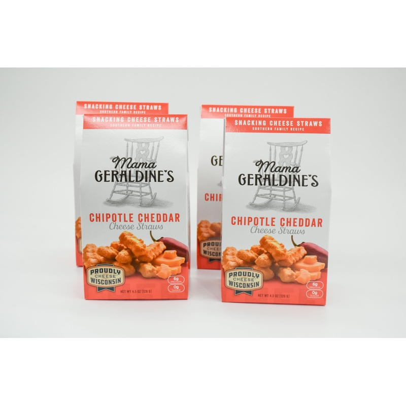 Mama Geraldine’S Chipotle Cheese Straws – 4.5 Oz Box (4 Pack) – Spicy & Savory Baked Cheese Snacks