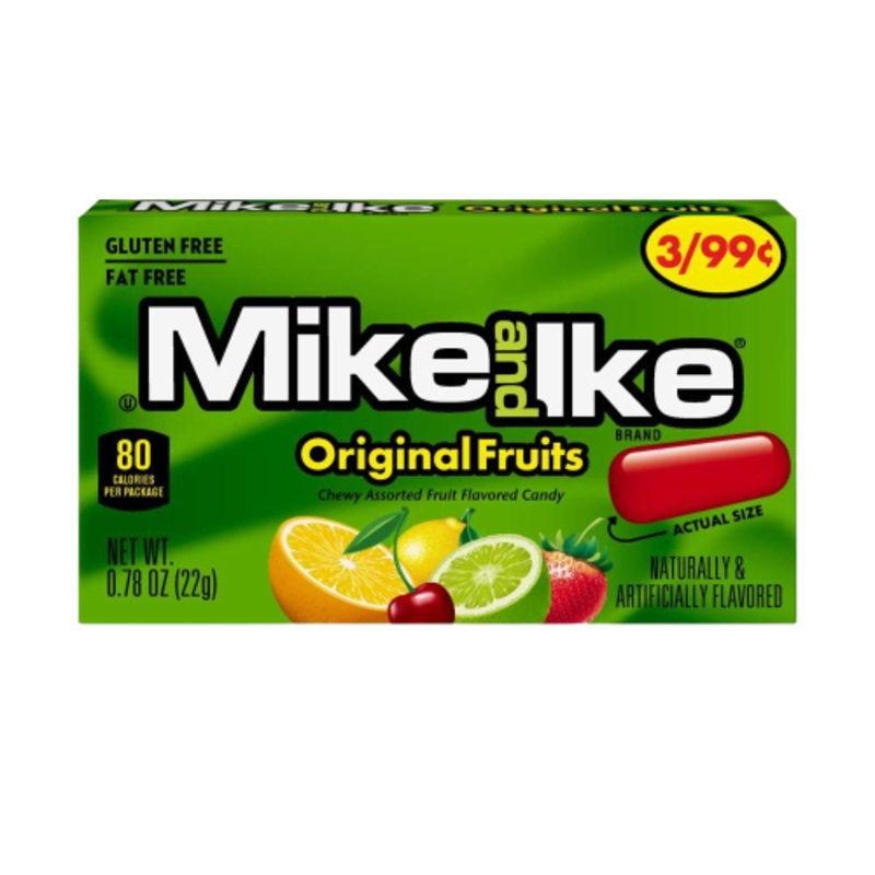 Mike and Ike Original Fruits 0.78 oz. Box
