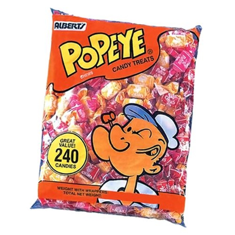 Popeye Chews Candy Treats – 240 Piece Bag