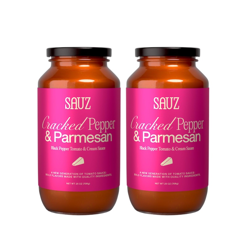 Sauz Cracked Pepper And Parmesan Sauce (2-Jars) Thick & Creamy- Gluten-Free, Non-Gmo, And 100% Delicious – Crafted In Small Batc