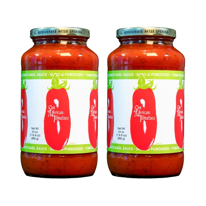 Smt San Merican – Tomato Basil Sauce (2) – 24 Oz. Jars