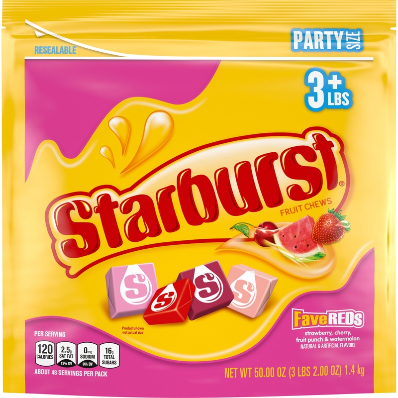 Starburst Fruit Chews FaveREDS – 50-oz. Resealable Bag