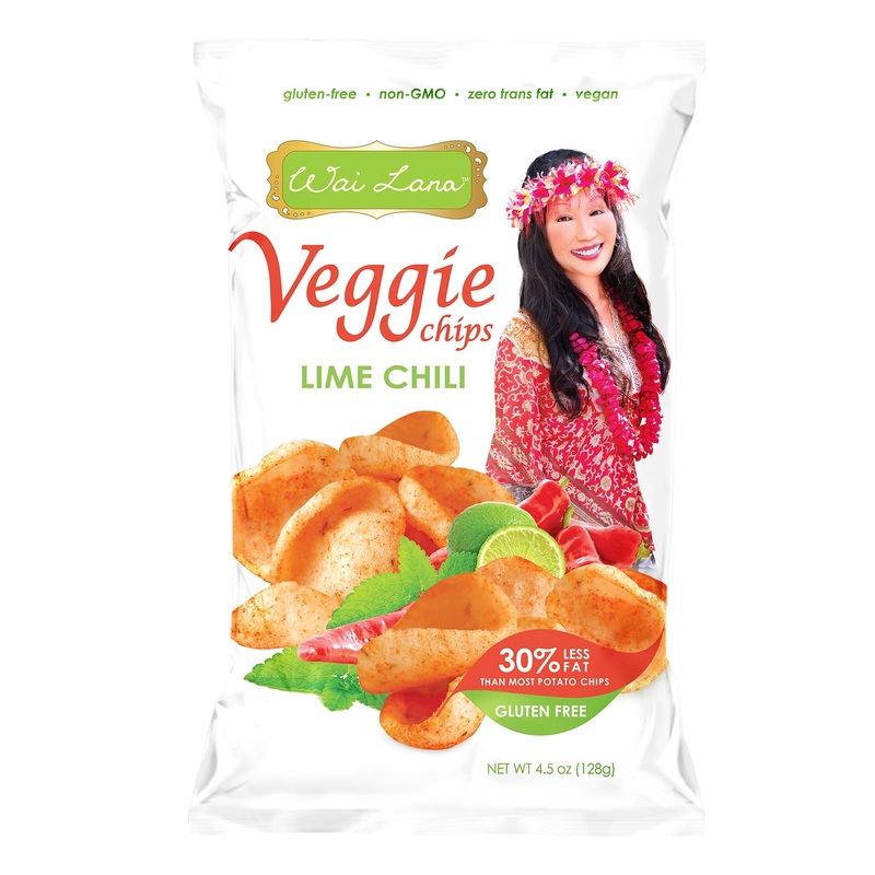 Wai Lana Veggie Chips Lime Chili (5 Pack Of 4.5 Ounce Individual Bags) – Gluten Free, Non-Gmo, Vegan, Zero Trans Fats