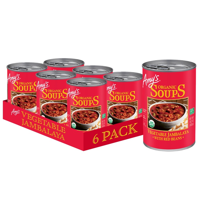 Amy’S Soup, Organic Vegetable Jambalaya, 14.2 Oz, Pack Of 6