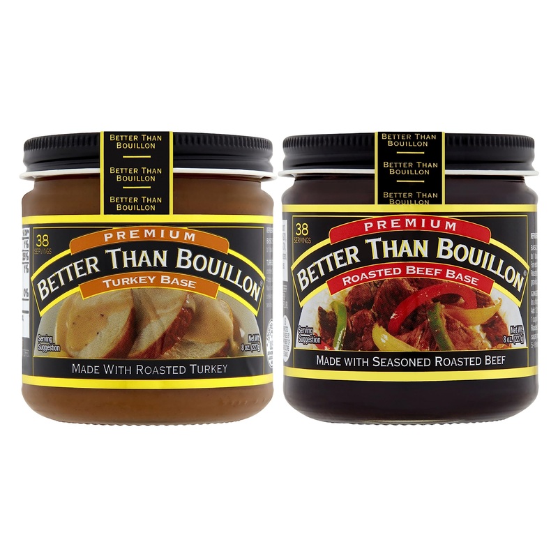 Better Than Bouillon Variety Pack (8.00 Ounce (Pack Of 2), Turkey + Beef)