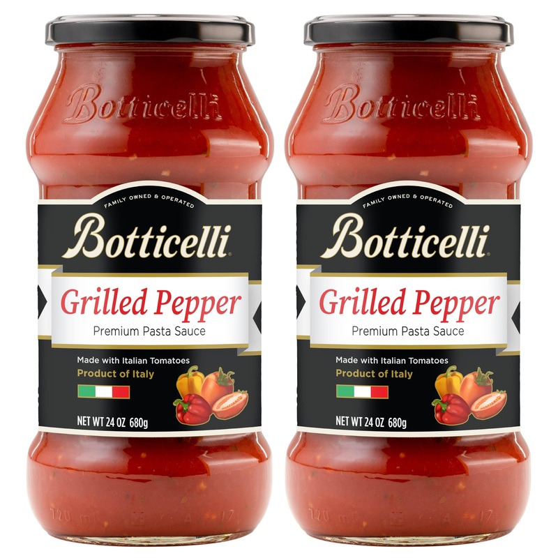 Botticelli Pasta Sauce | 2-Pack | 24 Oz Each (Grilled Pepper)