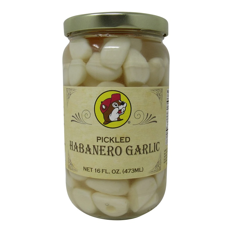 Buc-Ee’S Pickled Habanero Garlic In A Resealable Jar, Gluten Free, No High Fructose Corn Syrup, 16 Fl Ounces