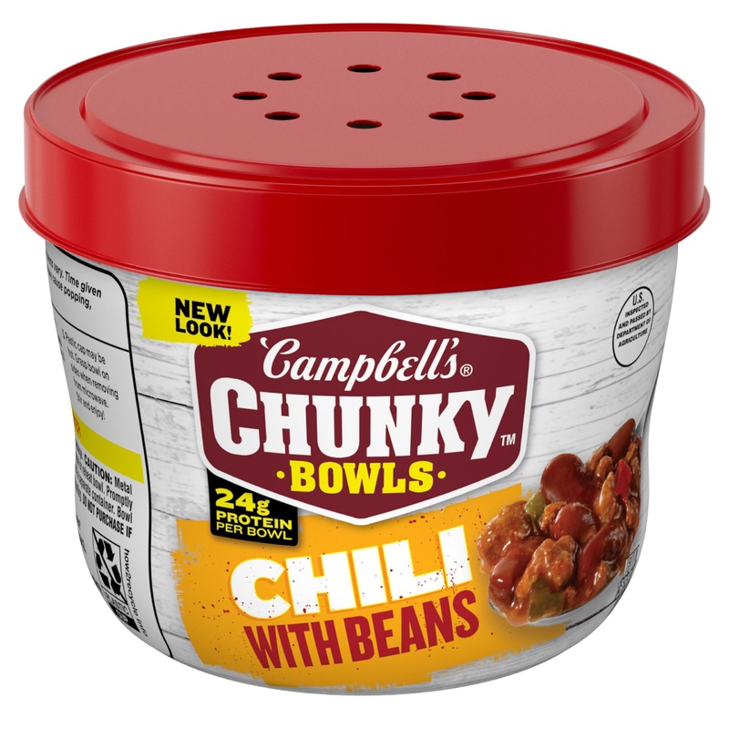Campbell’S Chunky Chili With Beans, 15.25 Ounce Microwavable Bowl