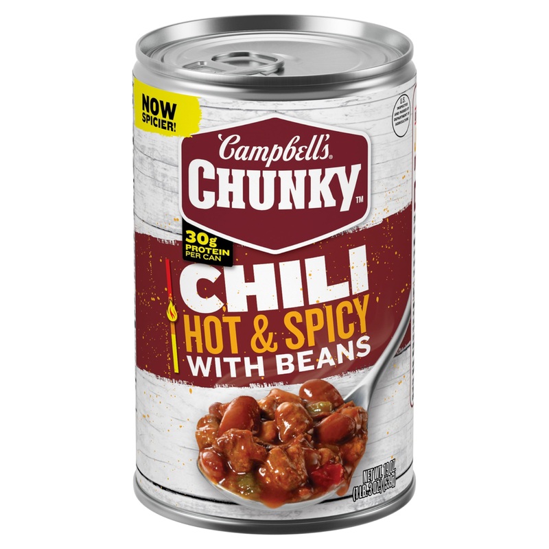 Campbells Chunky Hot And Spicy Chili With Beans, 19 Oz Can