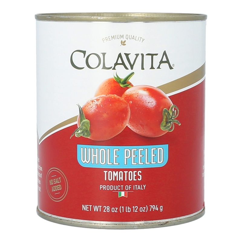 COLAVITA Whole Peeled Tomatoes, 28 Ounce Can, Pack of 6 – Premium Italian Tomatoes for Cooking and Sauces