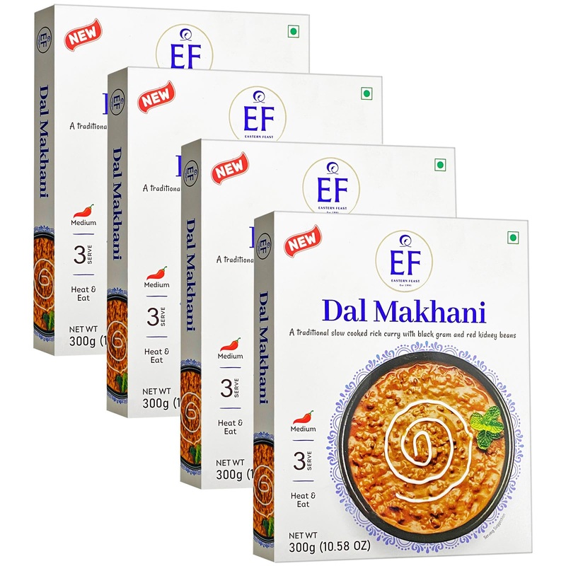 Eastern Feast – Dal Makhani, Ready To Eat Vegetarian Curry, (Pack Of 4), Gluten Free
