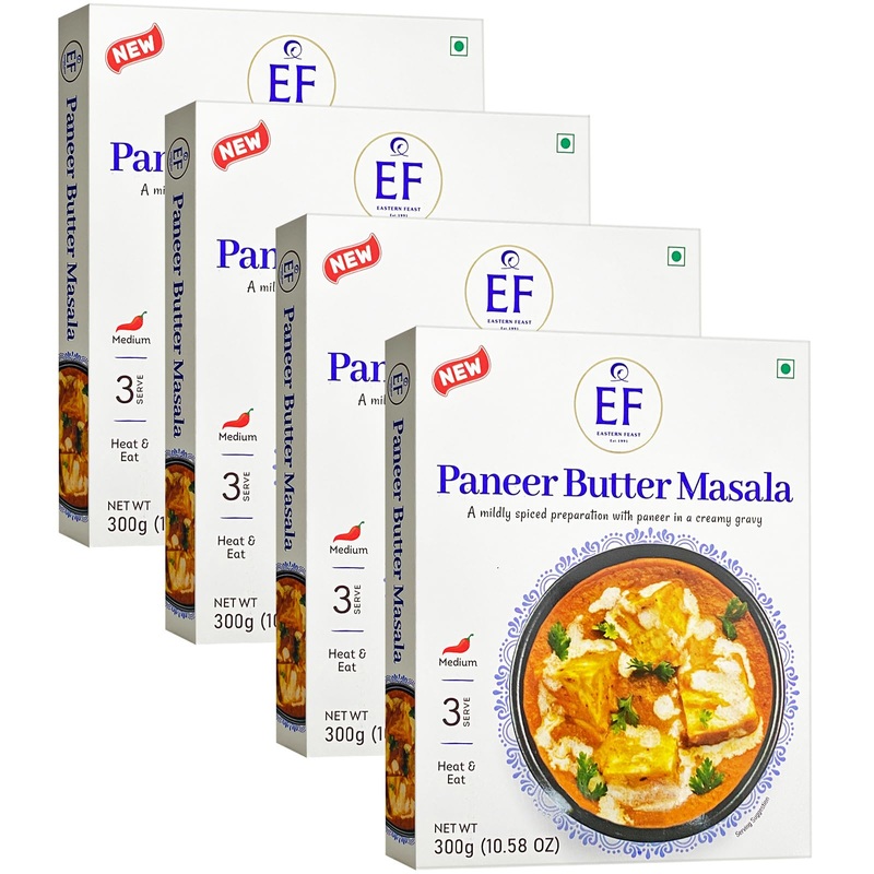Eastern Feast – Paneer Butter Masala, Ready To Eat Meals, (Pack Of 4), Vegetarian, Gluten Free
