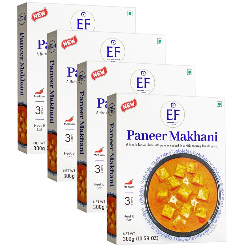 Eastern Feast – Paneer Makhani, Ready To Eat Meals, (Pack Of 4), Vegetarian, Gluten Free