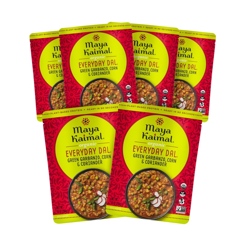 Maya Kaimal Organic Indian Everyday Dal Green Garbanzo Corn And Coriander, Plant Based, Non Gmo, Certified Kosher, Vegan, 10 Oun