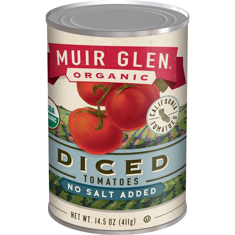 Muir Glen Organic Diced Tomatoes, No Salt, 14.5 Oz