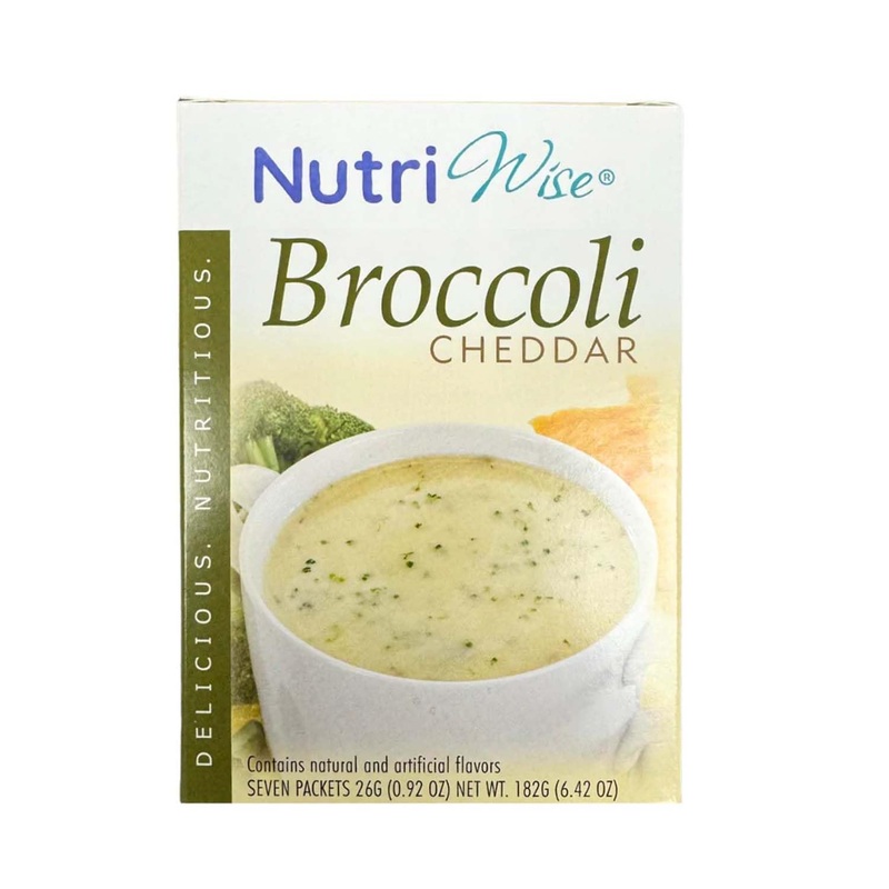 Nutriwise – Cream Of Broccoli Soup | 7/Box | Healthy Nutritious Diet Soup | High Protein, Low Cal, Low Fat, Low Sugar, Low Calor