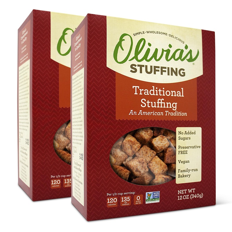 Olivia’S Croutons Traditional Stuffing Mix – Natural And Vegan Dressing, 12 Oz (Pack Of 2)