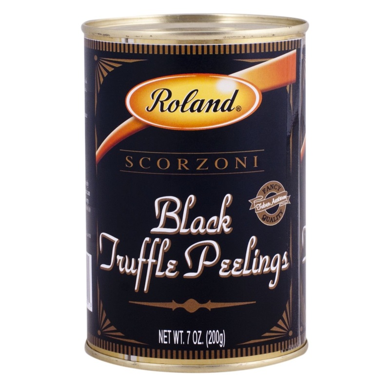 Roland Foods Black Scorzoni Summer Truffle Peelings, Specialty Imported Food, 7-Ounce Can