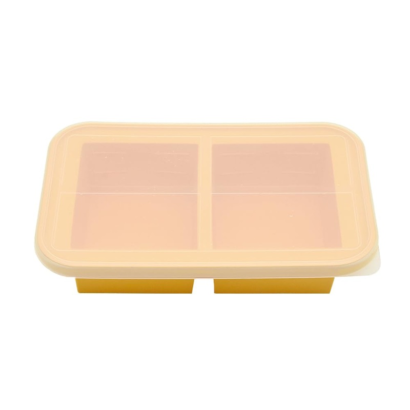 Tahome 1-Cup Extra Large Thick Soup Silicone Freezer Box Potage Freezing Tray With Lid,For Freeze Stew,Thick Soup,Sauce – 1500Ml