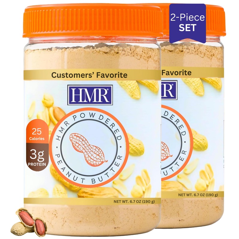 2-Pack Hmr Peanut Butter Powder | Powdered Peanut Butter (32 Servings), Powder Mix From Real Dry-Roasted Peanuts, 3 Grams Of Pro