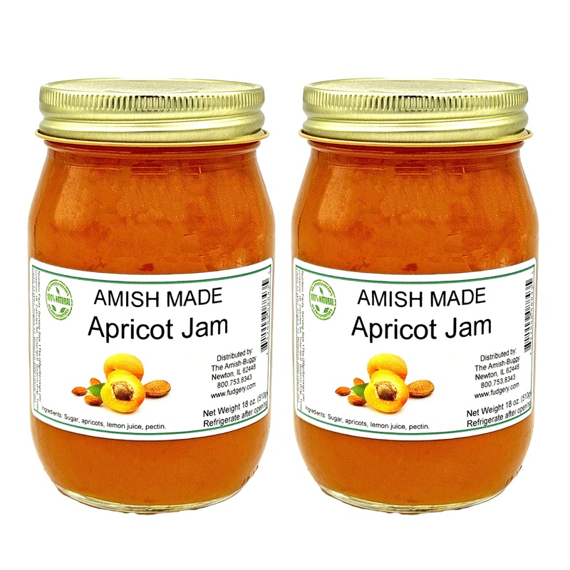 Amish Apricot Jam – Two 16 Oz Jars