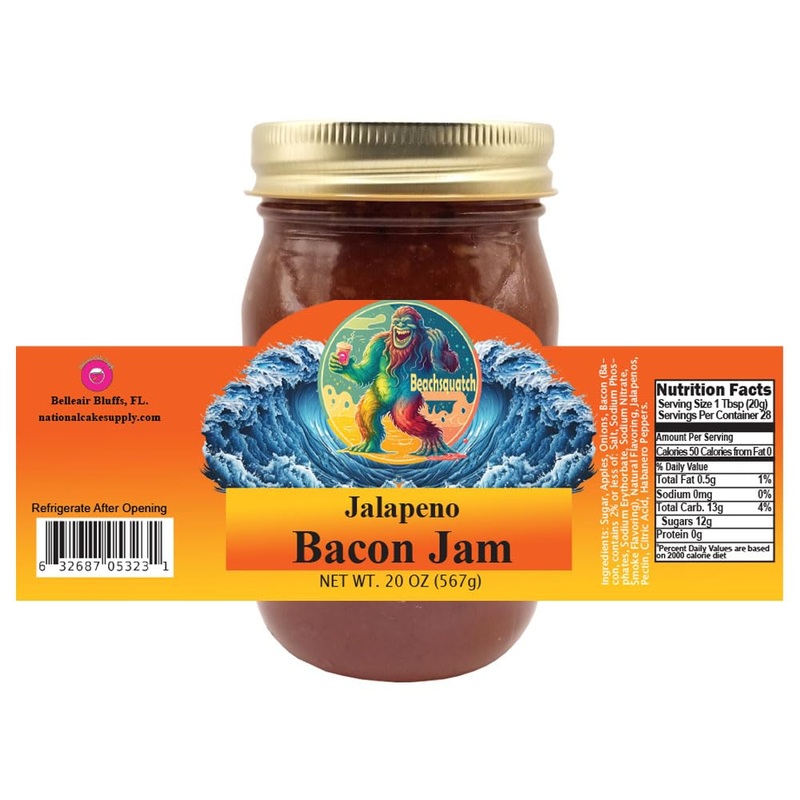 Beachsquatch Jalapeno Bacon Jam, 20 Ounces Jar