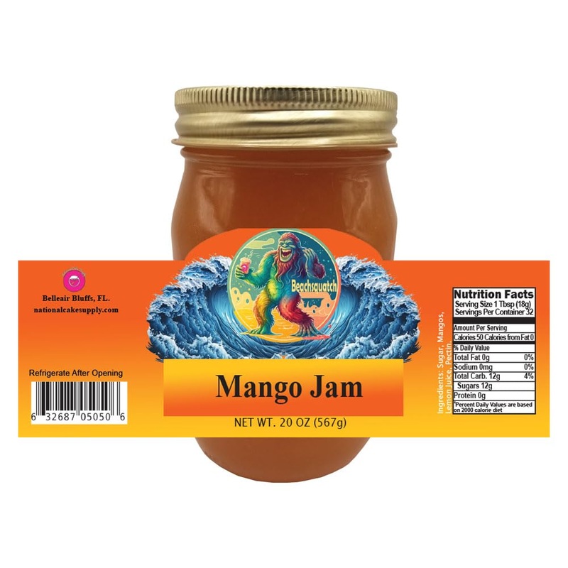 Beachsquatch Mango Jam, 20 Ounce Jar