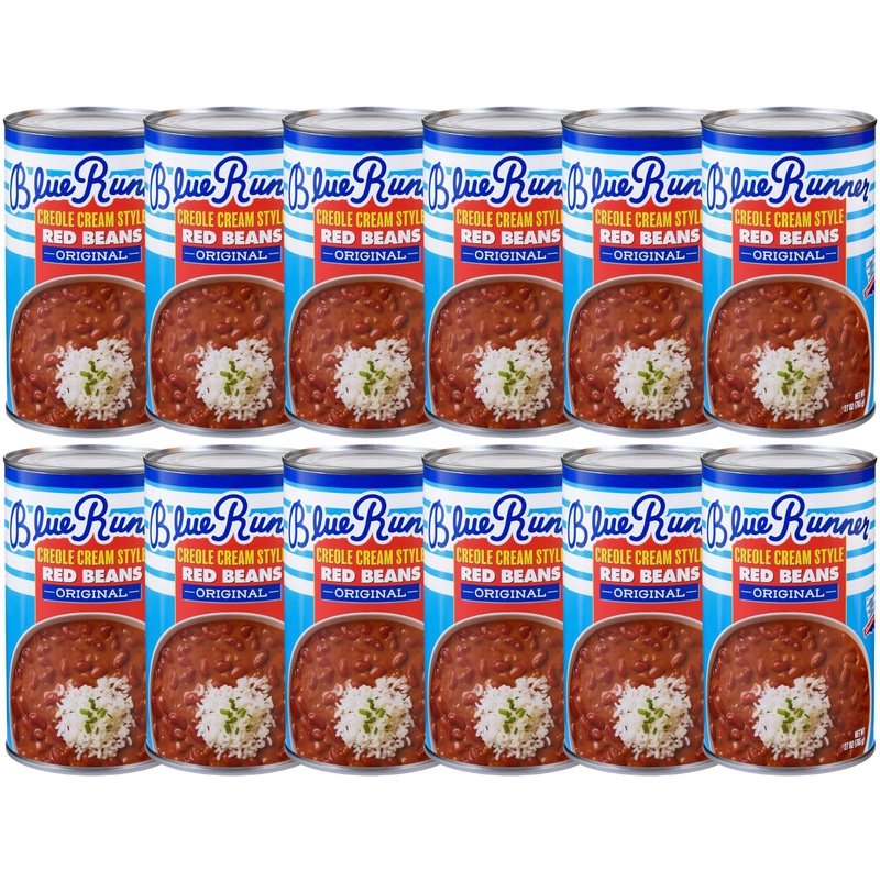 Blue Runner Creole Cream Style Red Beans 27 Ounce (Pack Of 12)