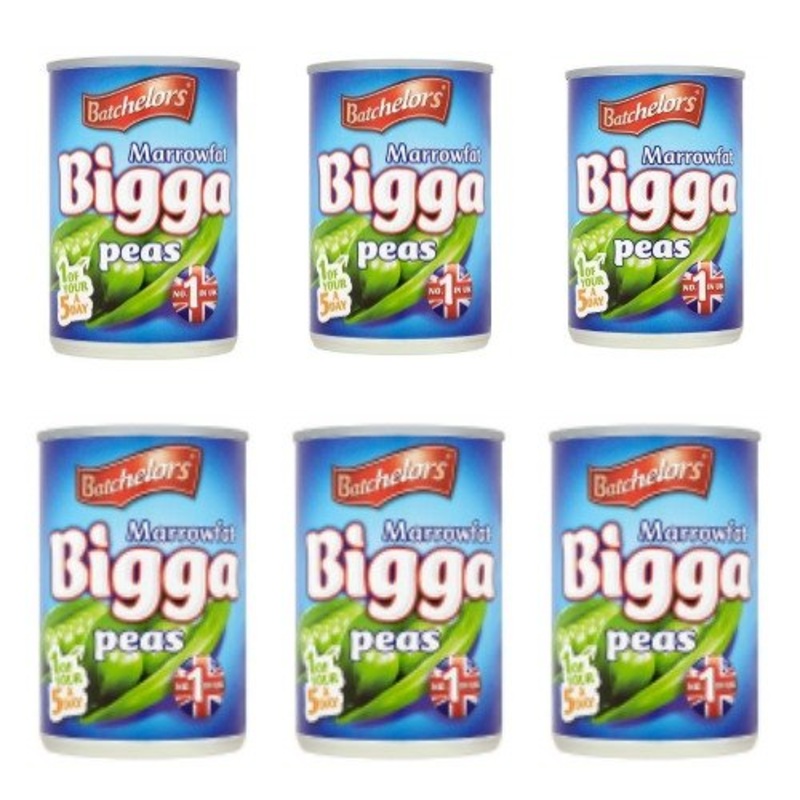 Bundle Of 6 Batchelors Marrowfat Bigga Peas 300G X 6 Tins Delivers 3 – 5 Days Usa