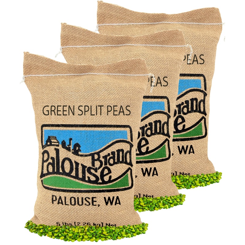 Certified Glyphosate Residue Free Green Split Peas | 15 Lbs | 100% Desiccant Free | Family Farmed In Washington State | Non-Gmo