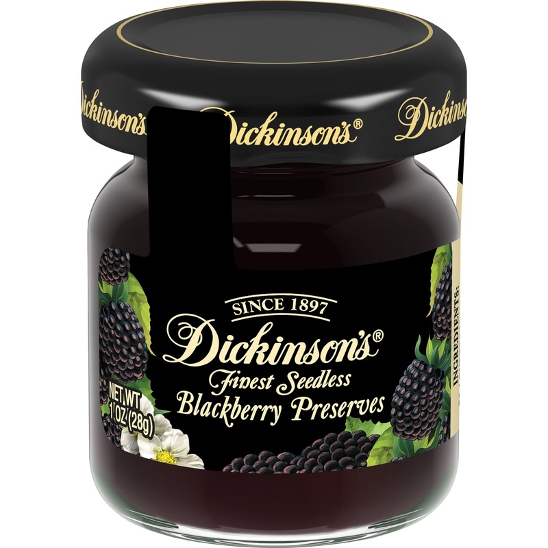 Dickinson’S Seedless Blackberry Preserves, 1 Ounce (Pack Of 72)
