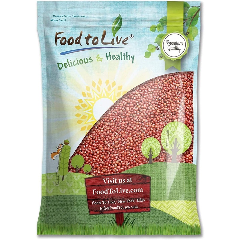 Food To Live – Adzuki Beans, 10 Pounds Whole Dried Azuki Beans (Red Mung Beans), Raw, Vegan, Kosher, Sproutable, Bulk. Rich In M
