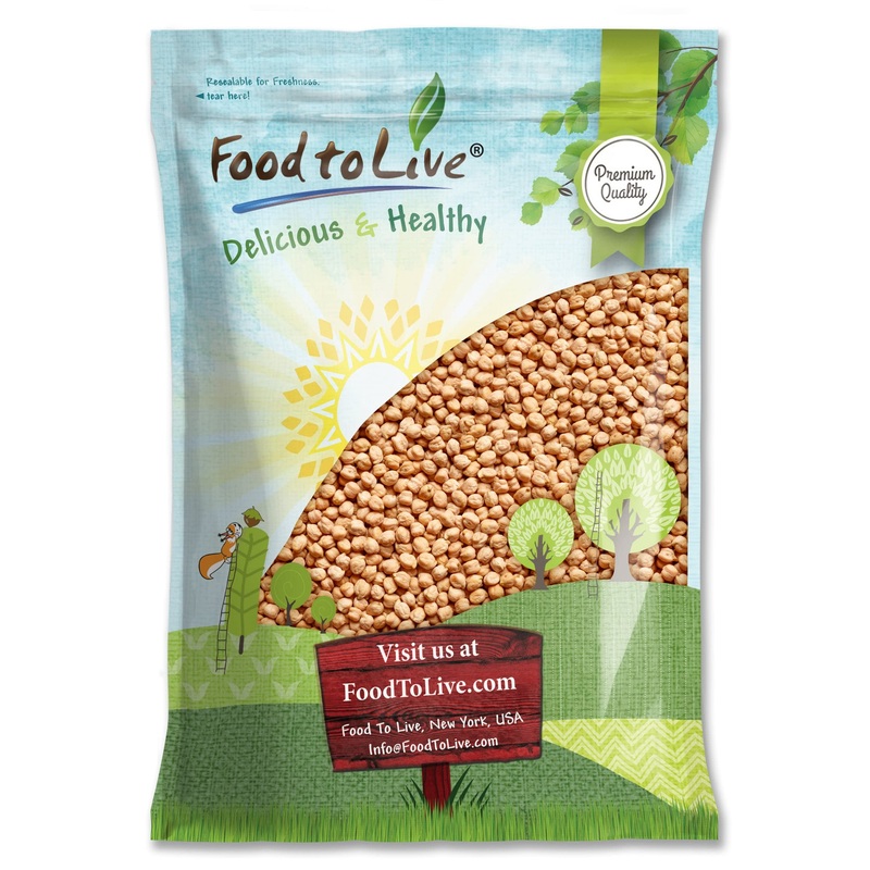 Food To Live – Garbanzo Beans, 15 Pounds Whole Dried Raw Chickpeas, Kosher, Vegan, Bulk, Sproutable, Low Sodium, Good Source Of