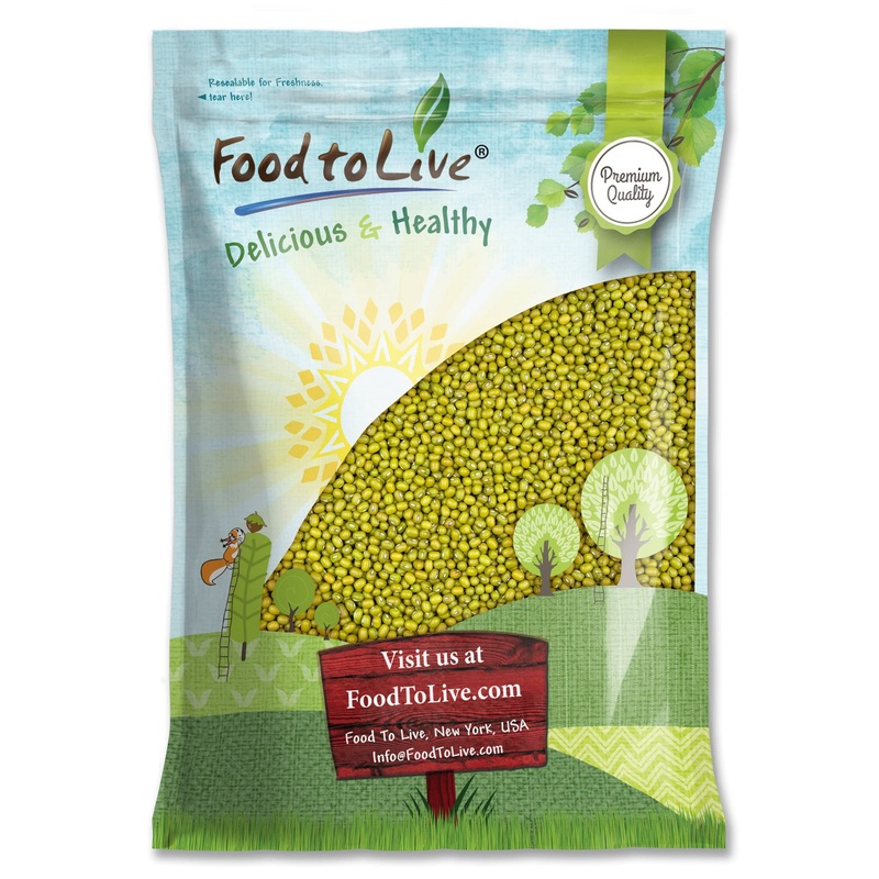 Food To Live – Mung Beans, 15 Pounds Whole, Dried, Raw Moong, Kosher, Vegan, Sirtfood, Bulk Green Gram, Low Sodium, Good Source