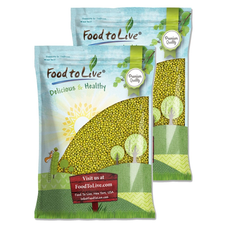 Food To Live – Mung Beans, 25 Pounds Whole, Dried, Raw Moong, Kosher, Vegan, Sirtfood, Bulk Green Gram, Low Sodium, Good Source