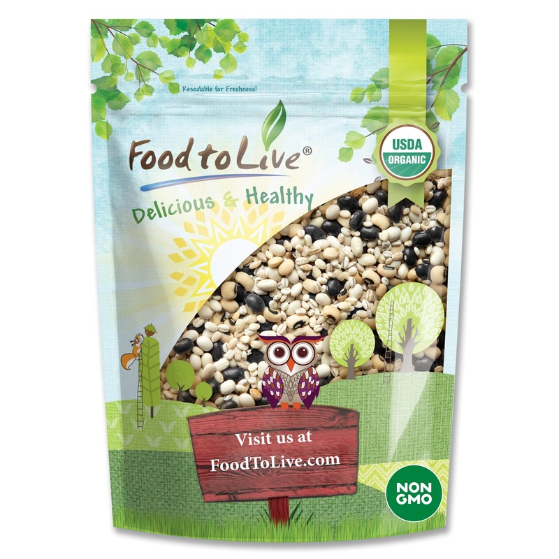 Food To Live Organic Black Bean Soup Mix, 1 Pound – Contains Non-Gmo Black Beans, Black-Eyed Peas, Pearled Barley, And Navy Bean