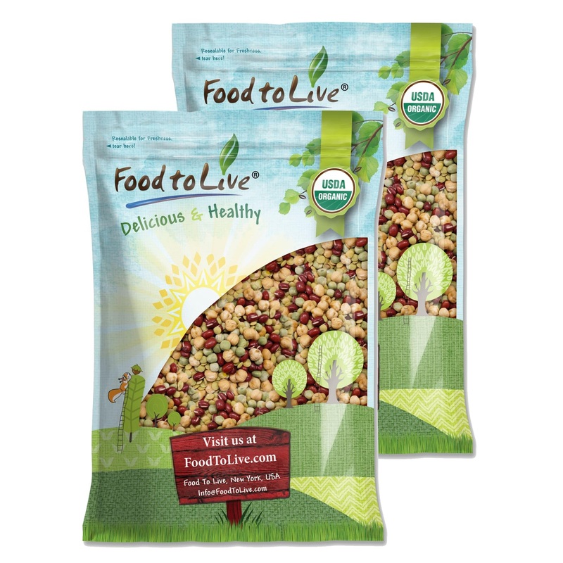 Food To Live Organic Crunchy Mix Of Sprouting Beans, 20 Pounds – Non-Gmo, Kosher, Non-Irradiated, Vegan, Raw, Dried, Bulk – Orga