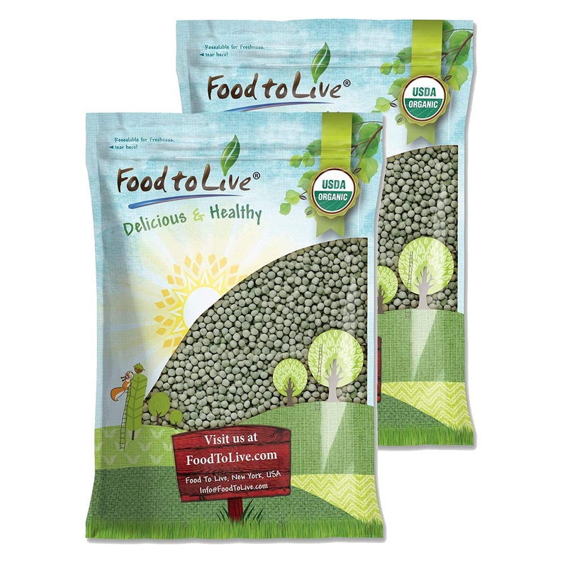 Food To Live Organic Green Peas, 25 Pounds Sproutable, Non-Gmo, Kosher, Dried
